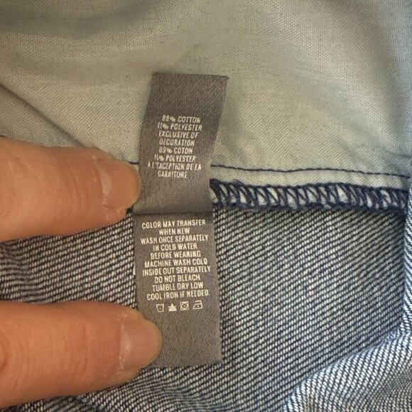 Women's M Aerie Drawstring Raw Hem Denim Shorts - Picture 6 of 6